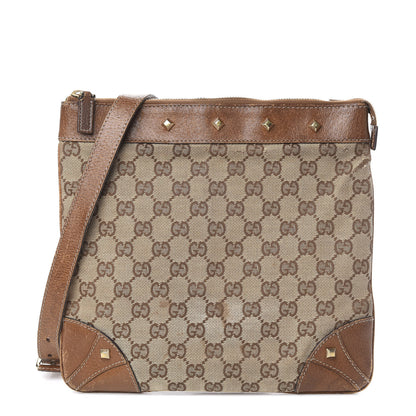 Gucci Monogram Studded Messenger Brown 1 of 19