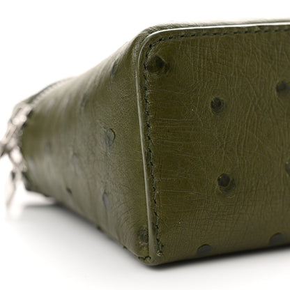 Loro Piana Ostrich L19 Extra Pocket Pouch Dark Lichen Green 8 of 10