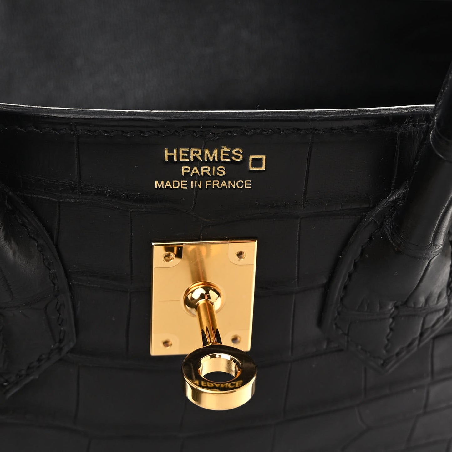 Matte Alligator Birkin 25 Black