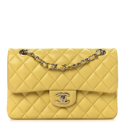 Chanel Caviar Quilted Small Double Flap Light Yellow 1 of 11