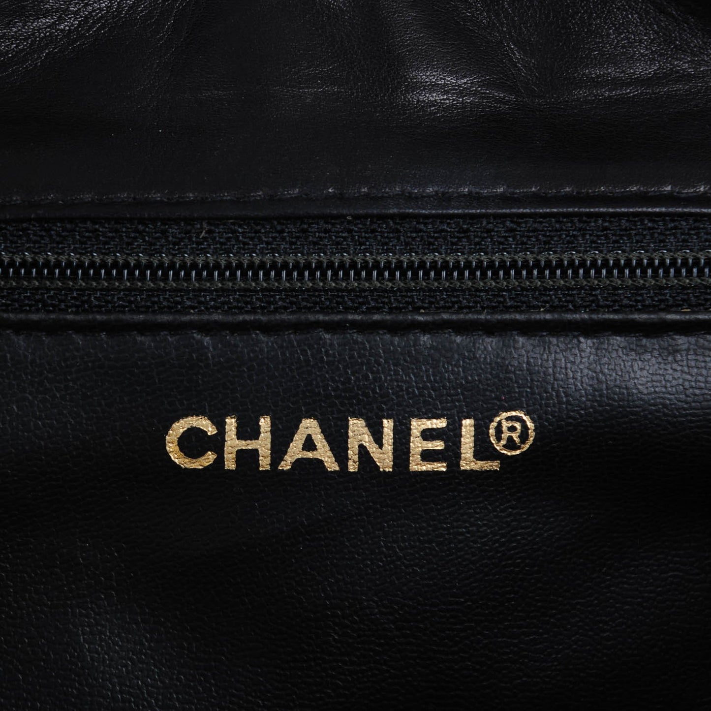 Lambskin Quilted Drawstring Backpack Black