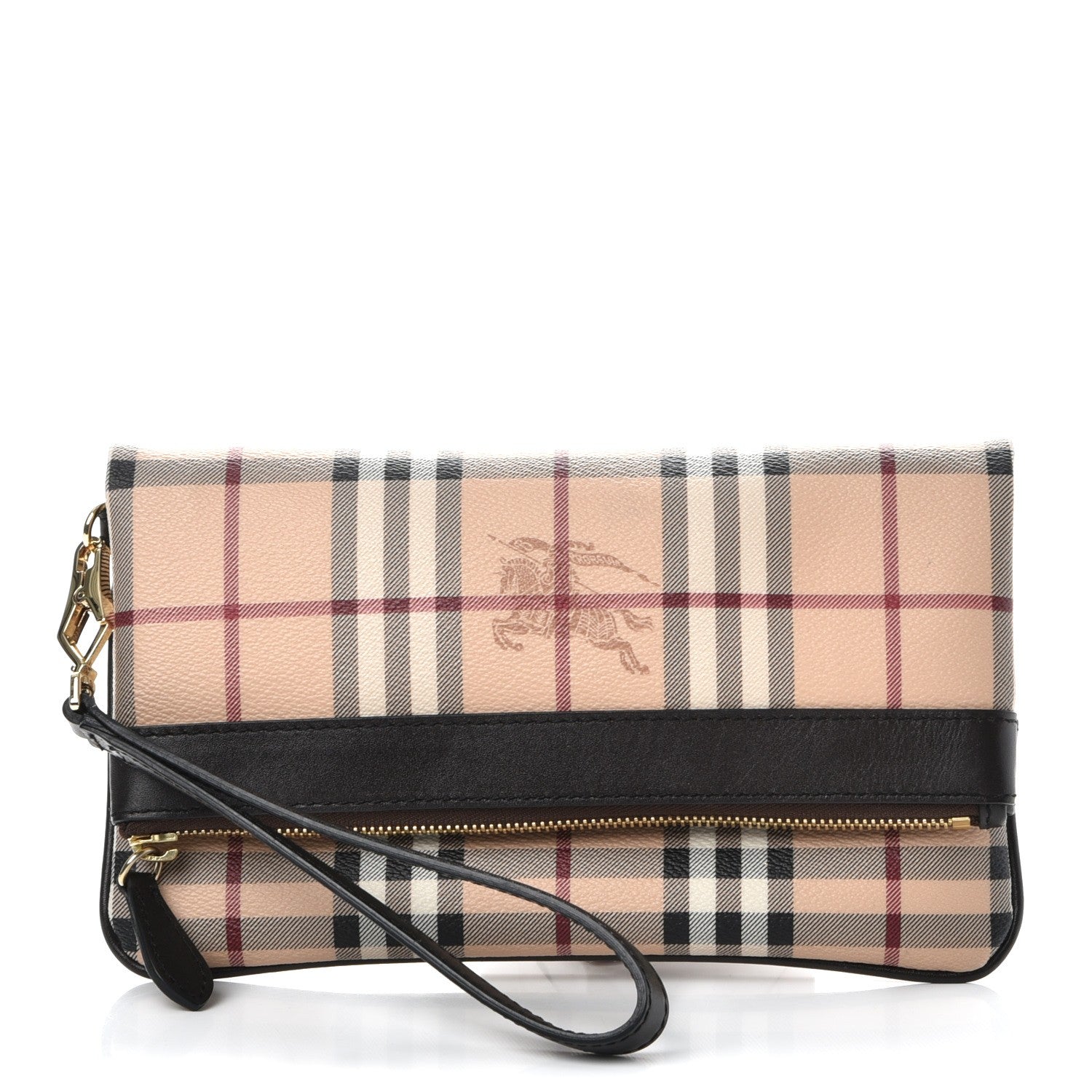 Burberry Haymarket Check Adeline Foldover Clutch Brown 1 of 7