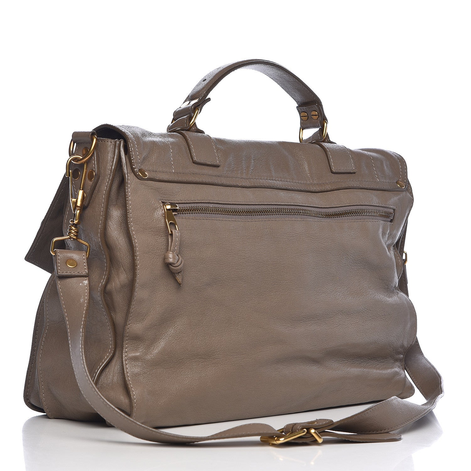 Proenza Schouler Lambskin Large PS1 Satchel Smoke 4 of 16