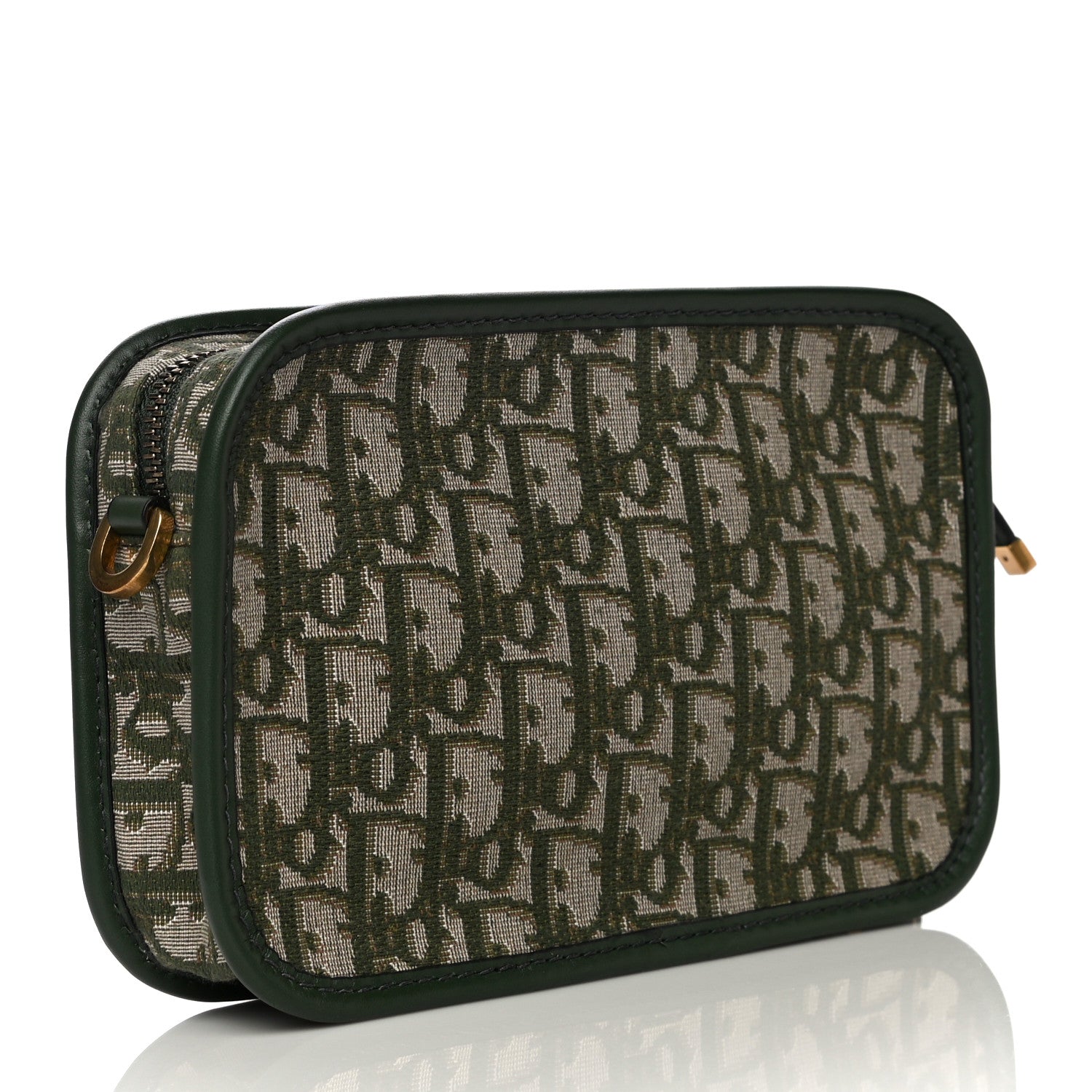 Christian Dior Oblique Diorquake Clutch Green 3 of 10