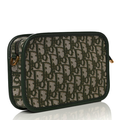 Christian Dior Oblique Diorquake Clutch Green 3 of 10