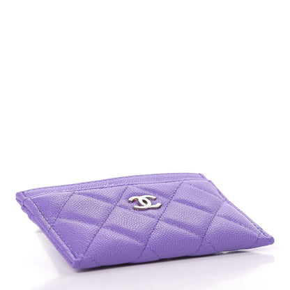 Chanel Caviar Quilted Card Holder Purple 4 of 9