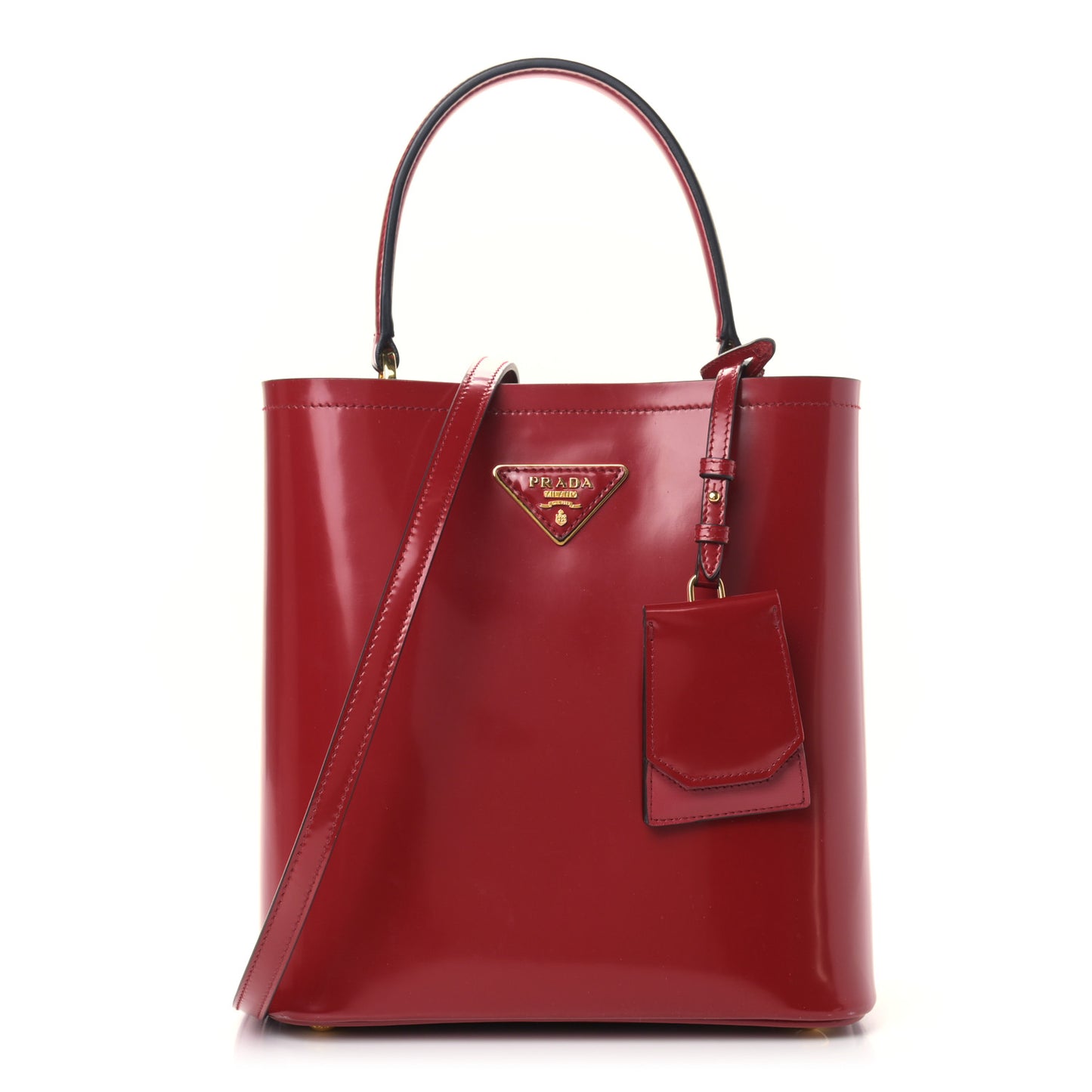 Spazzolato Medium Panier Bucket Bag Fuoco