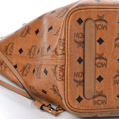 MCM Visetos Medium Liz Reversible Shopper Tote Cognac 21 of 31