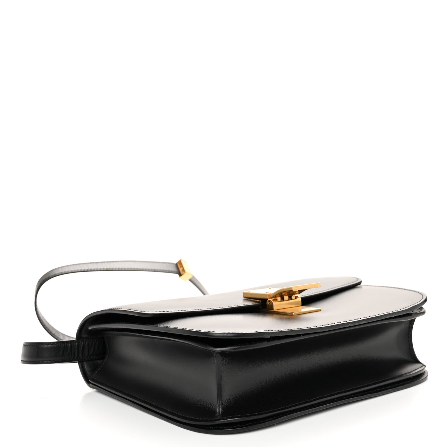 Liege Calfskin Medium Classic Box Flap Bag Black