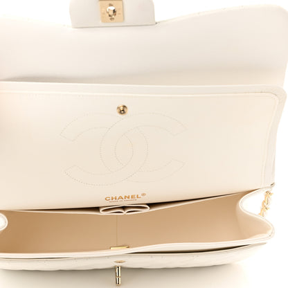 Chanel Caviar Quilted Jumbo Double Flap White 5 of 11
