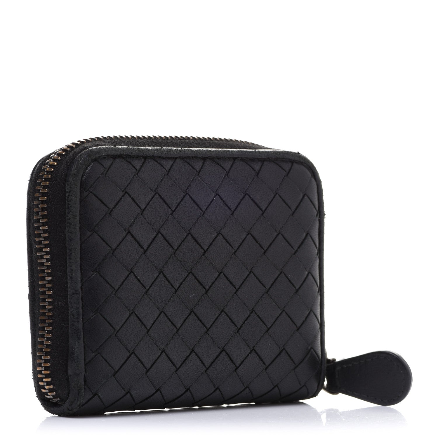 Bottega Veneta Nappa Intrecciato Zip Around Coin Purse Black 3 of 12