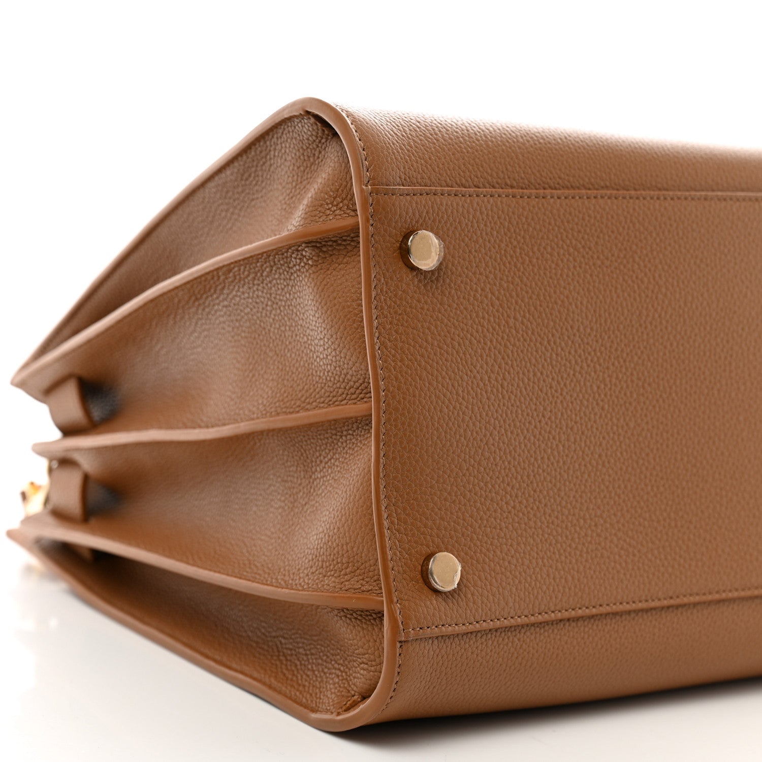 Saint Laurent Grained Calfskin Large Souple Sac De Jour Cinnamon 9 of 10