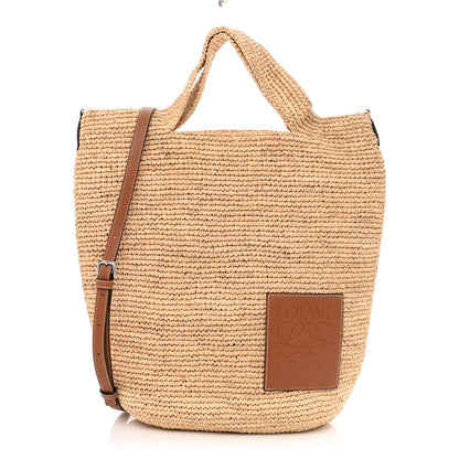 Loewe Raffia Paula's Ibiza Slit Tote Bag Natural Tan 1 of 10