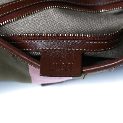 Gucci Calfskin Web Medium Jackie O Bouvier Hobo Brown 6 of 15