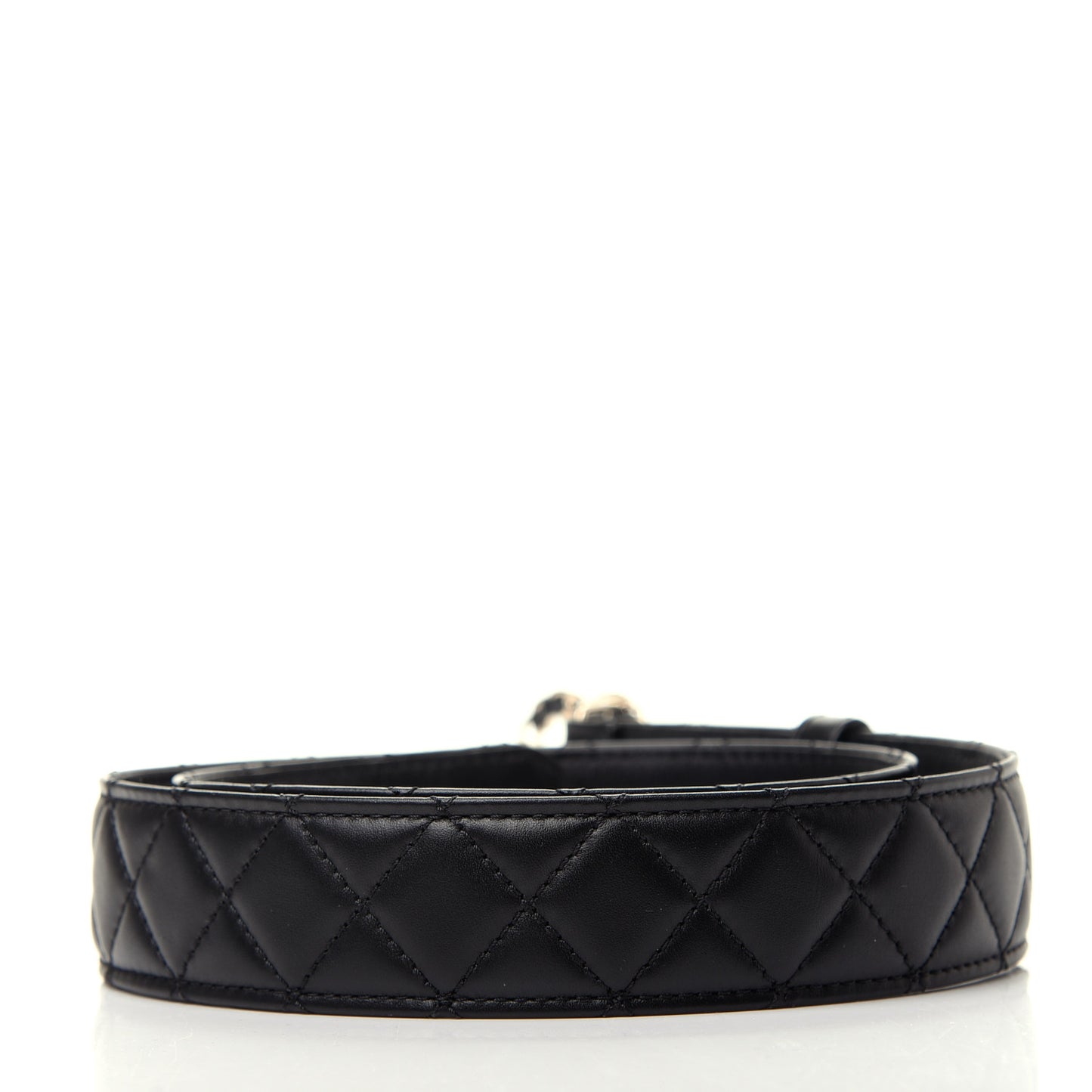 Lambskin Quilted CC Chain Belt 75 30 Black