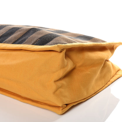Fendi Canvas Pequin Small Shopping Tote Yellow 7 of 12