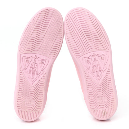 Gucci Miro Soft Calfskin Interlocking G Perforated Womens Ace Sneakers 39.5 Wild Rose Lapis 6 of 9
