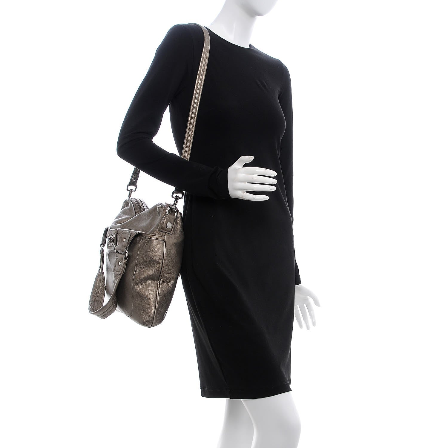 Marc Jacobs MARC BY Calfskin Metallic Tote Silver 2 of 9