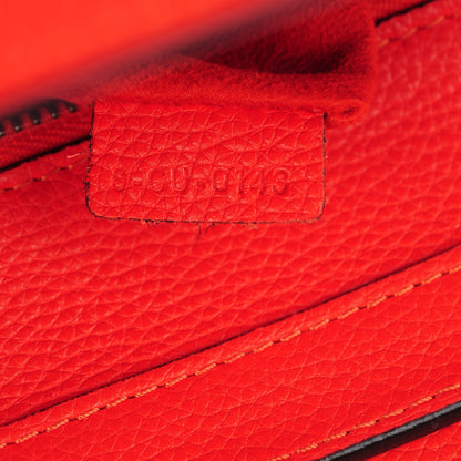 Celine Drummed Calfskin Micro Luggage Vermillion 7 of 8