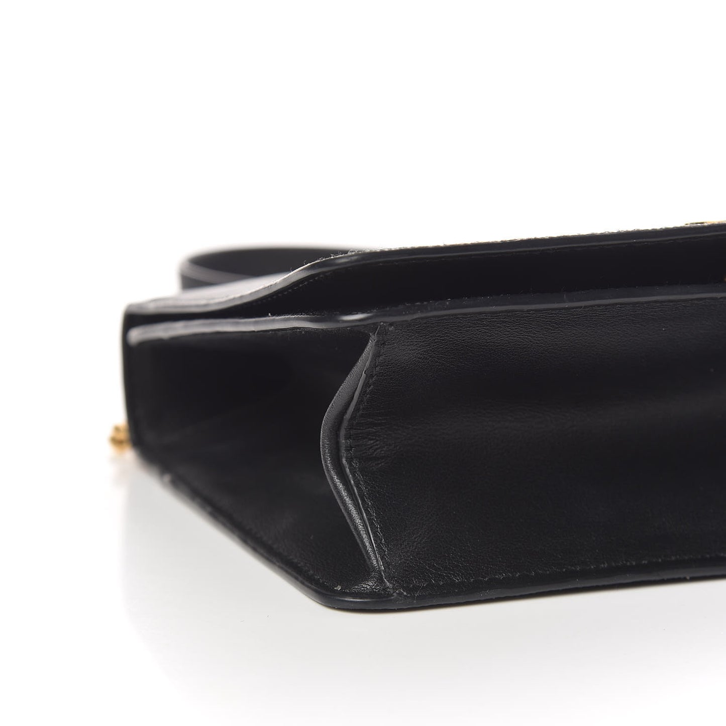 Saffiano Soft Chain Shoulder Bag Black