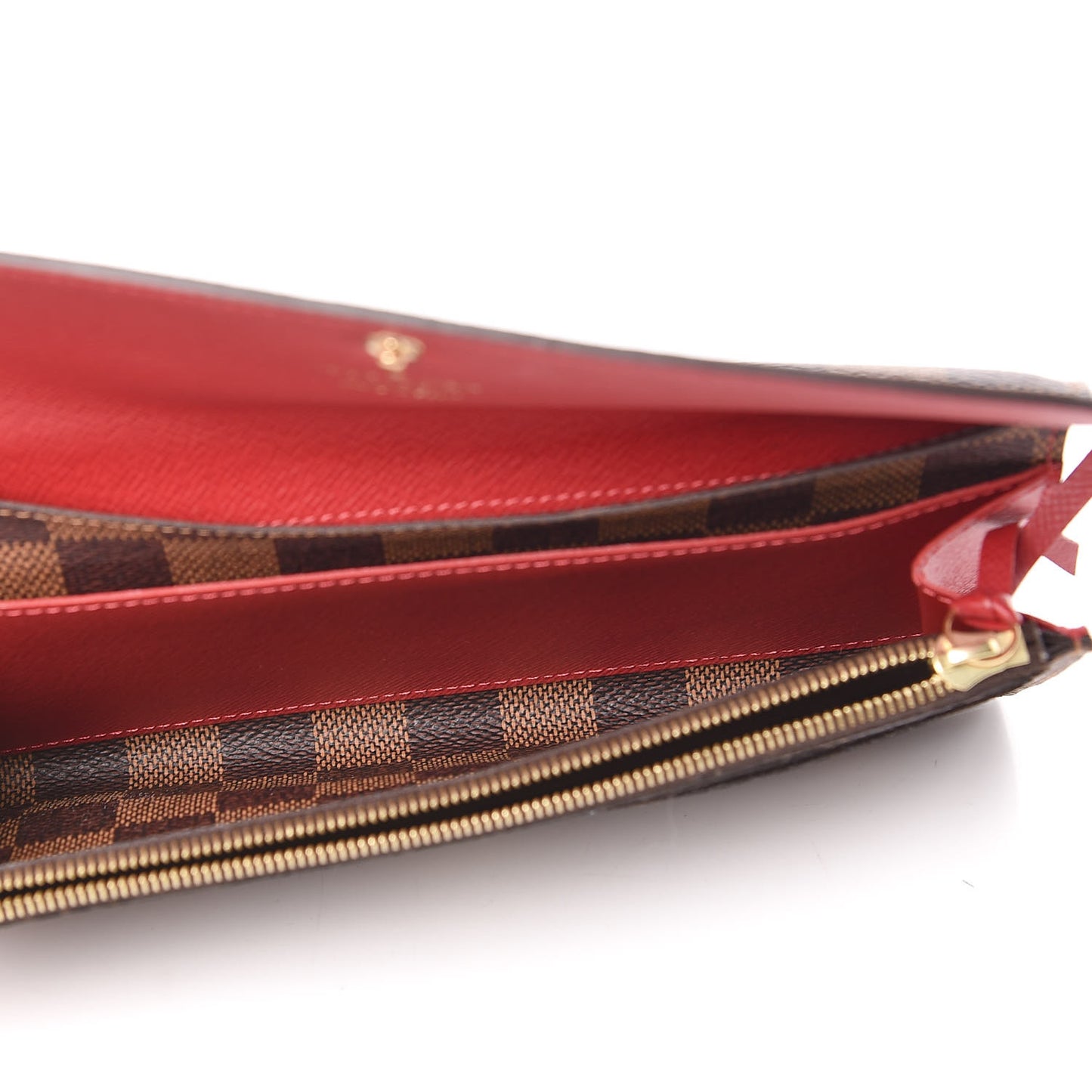 Damier Ebene Emilie Wallet Red