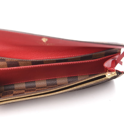 Louis Vuitton Damier Ebene Emilie Wallet Red 6 of 8