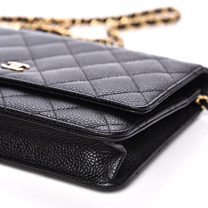 Chanel Caviar Quilted Wallet On Chain WOC Black 9 of 9