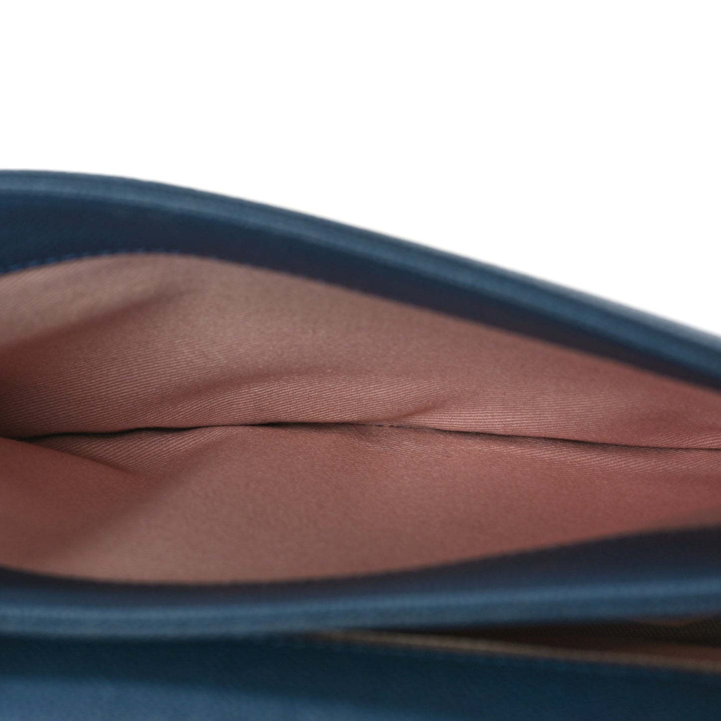 Grained Calfskin Quilted Medium Cuba Top Handle Flap Blue