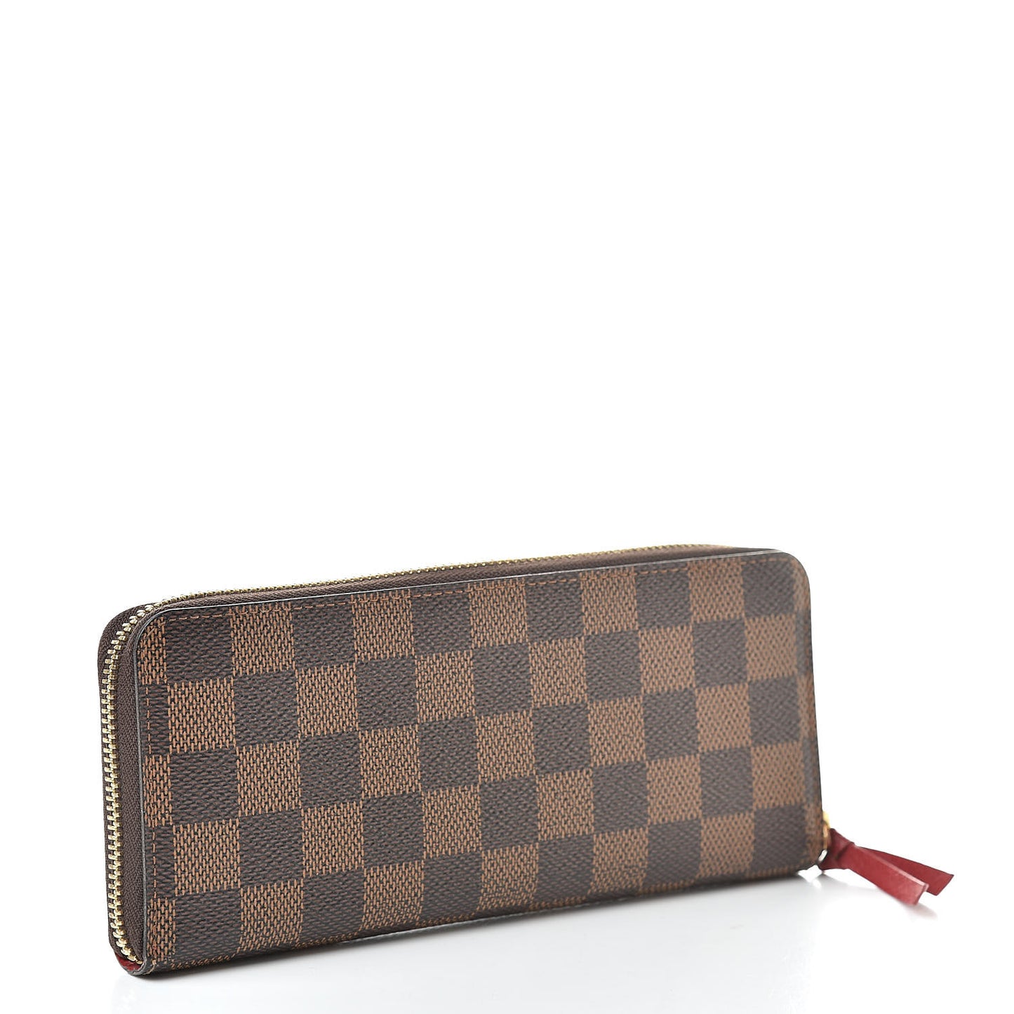 Damier Ebene Clemence Wallet Cherry