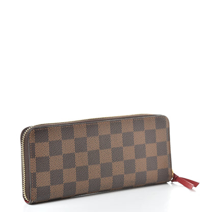 Louis Vuitton Damier Ebene Clemence Wallet Cherry 3 of 10