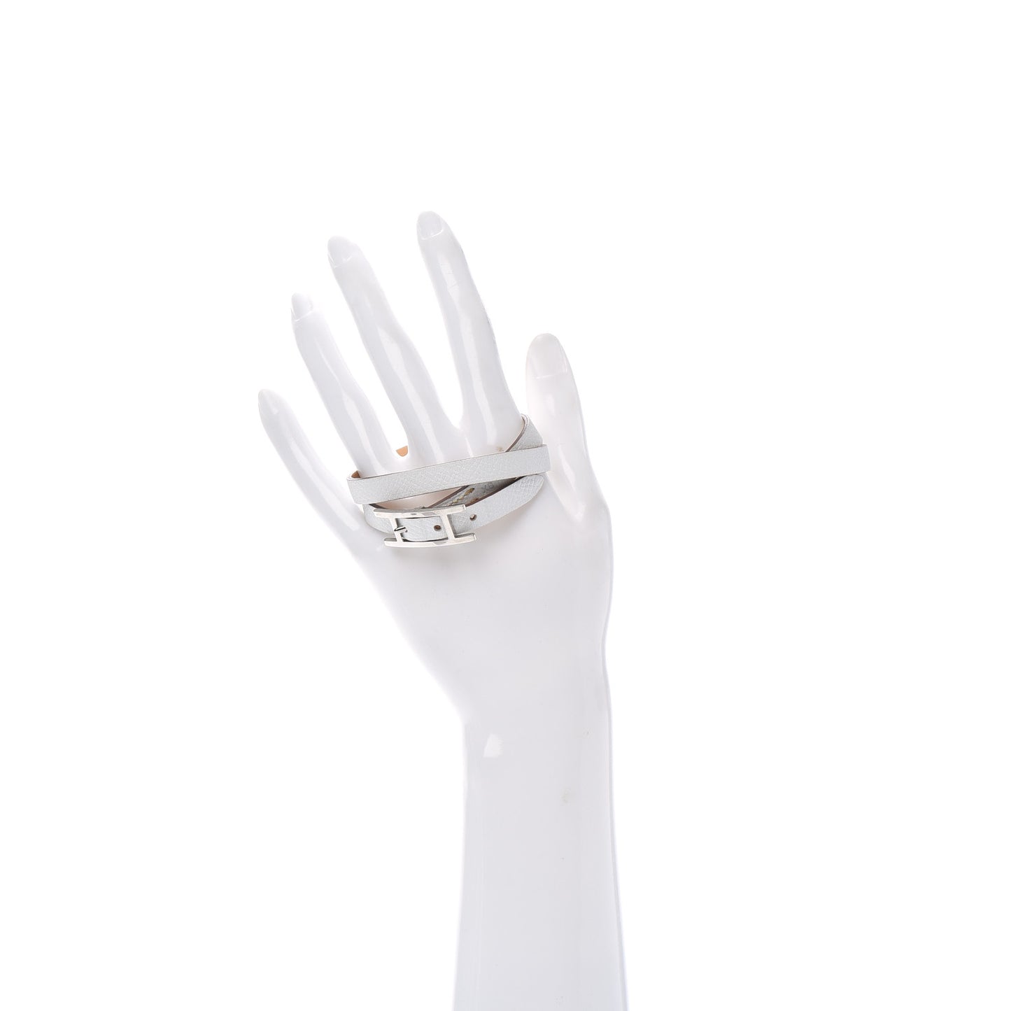 Epsom Behapi Double Tour Bracelet XS White