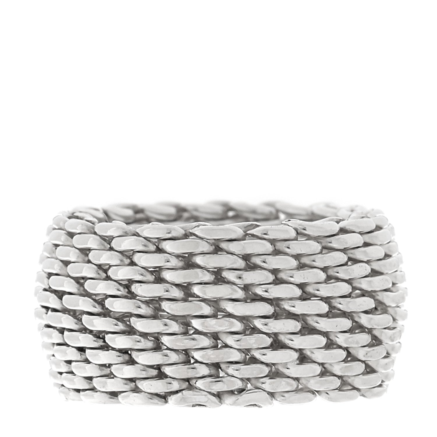 Tiffany Sterling Silver Somerset Mesh Ring 46 3.75 3 of 4