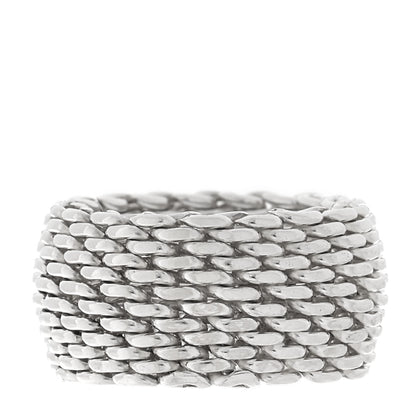 Tiffany Sterling Silver Somerset Mesh Ring 46 3.75 3 of 4