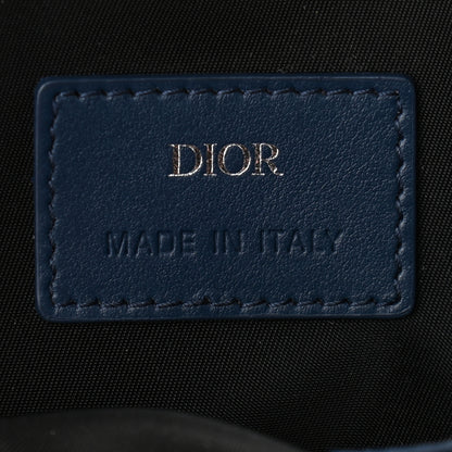 Christian Dior Calfskin Oblique Galaxy Perforated World Tour Messenger Pouch Blue White 6 of 10