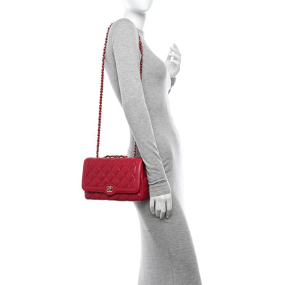 Chanel Lambskin Quilted Small Flap Bag Dark Red 2 of 12
