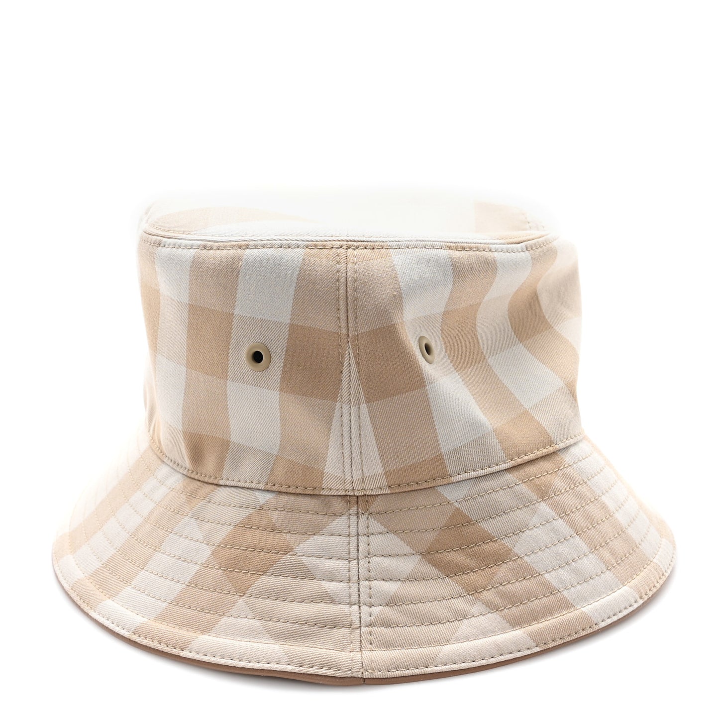 Cotton Canvas Giant Check Bucket Hat M Beige