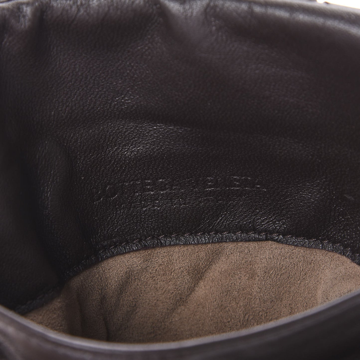 Nappa Intrecciato Mini Chain Messenger Ebano