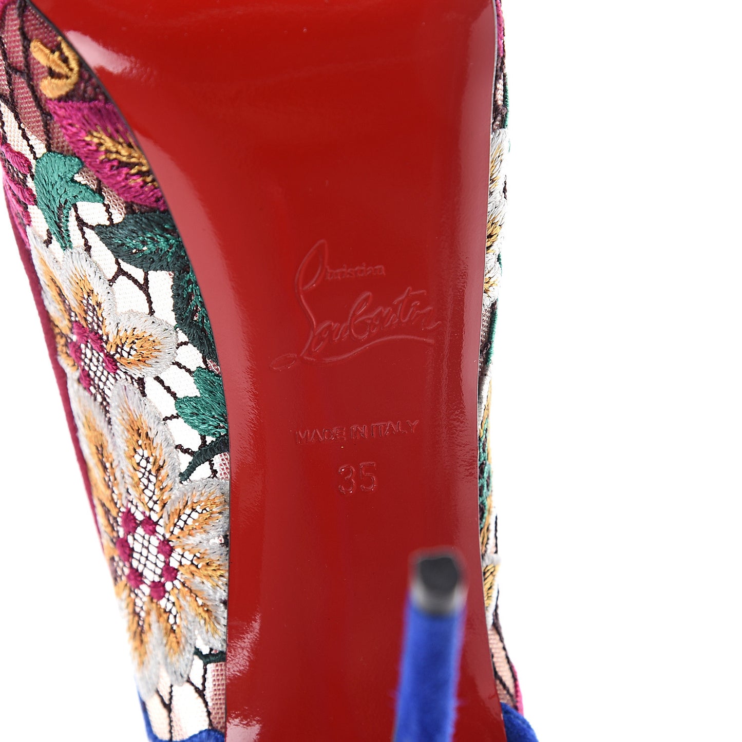 Dentelle Veau Velours Floral Very Lace 120 Pumps 35 Multi