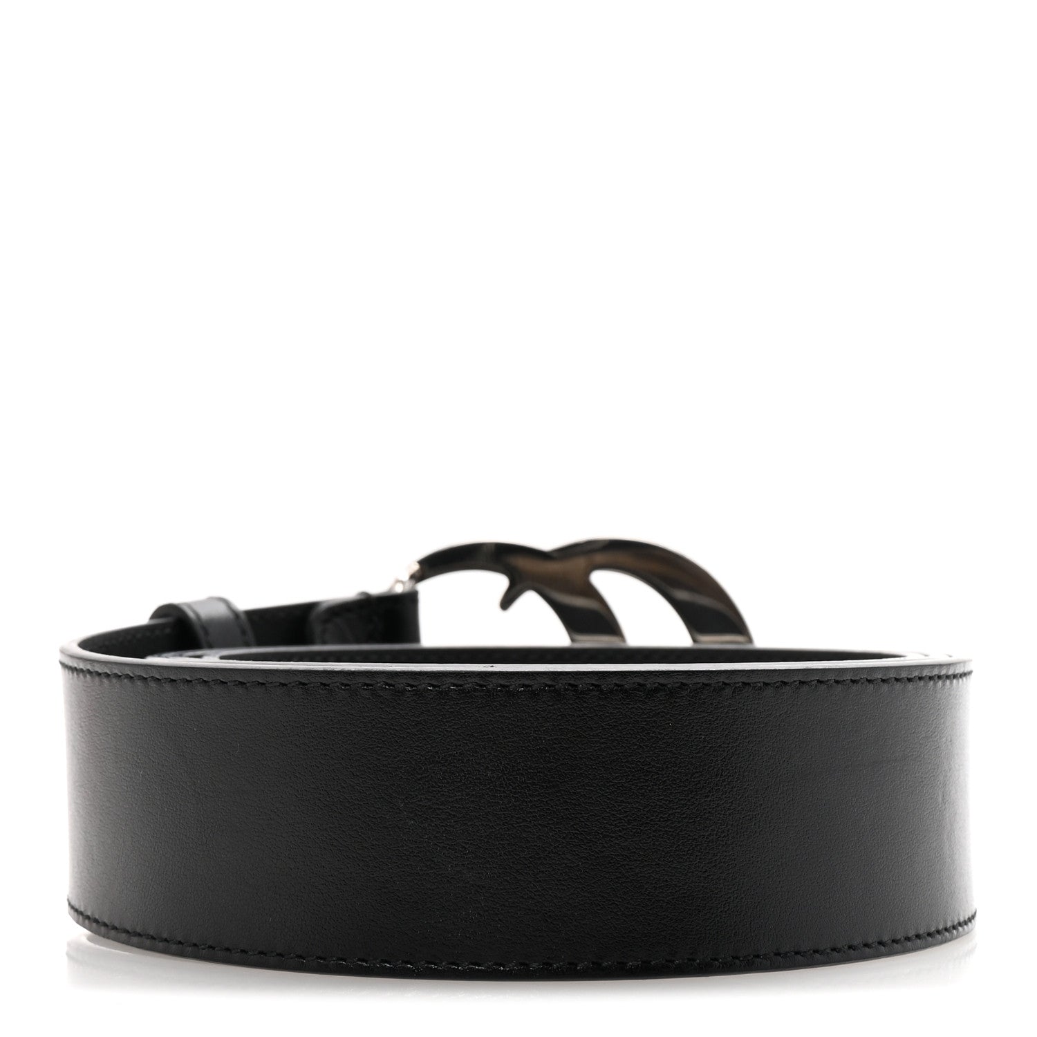 Gucci Plutone Calfskin Palladium Double G 40mm Belt 110 44 Black 2 of 5