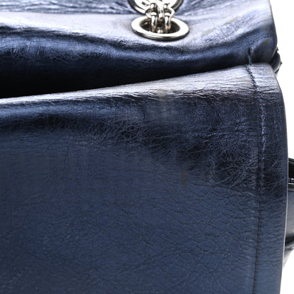 Chanel Metallic Aged Calfskin Quilted 2.55 Reissue 227 Flap Blue 13 of 18