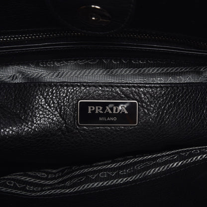 Prada Glace Calf Twin Pocket Tote Nero Black 6 of 8