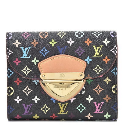 Louis Vuitton Monogram Multicolor Joey Wallet Black Grenade 1 of 7