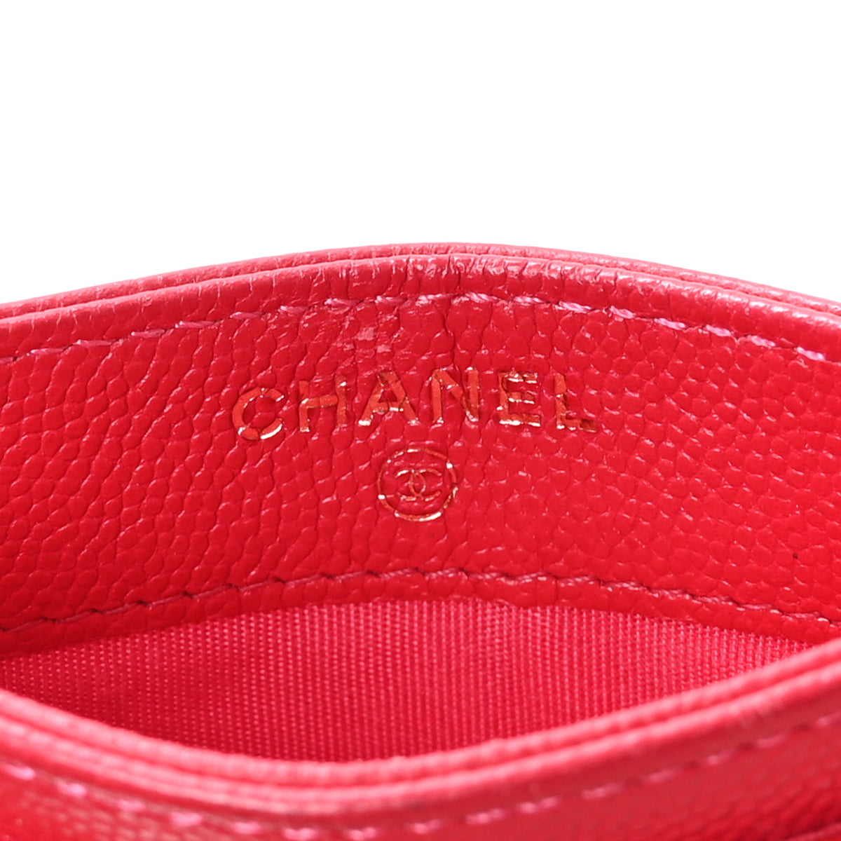 Chanel Lambskin Camellia Embossed Card Holder Red 6 of 8