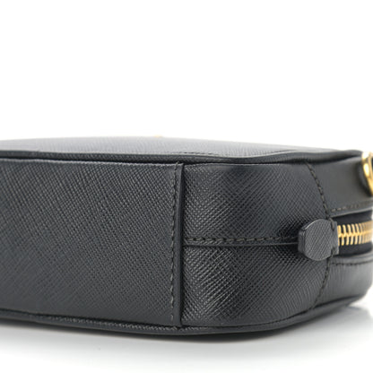 Prada Saffiano Mini Camera Crossbody Bag Black 10 of 10
