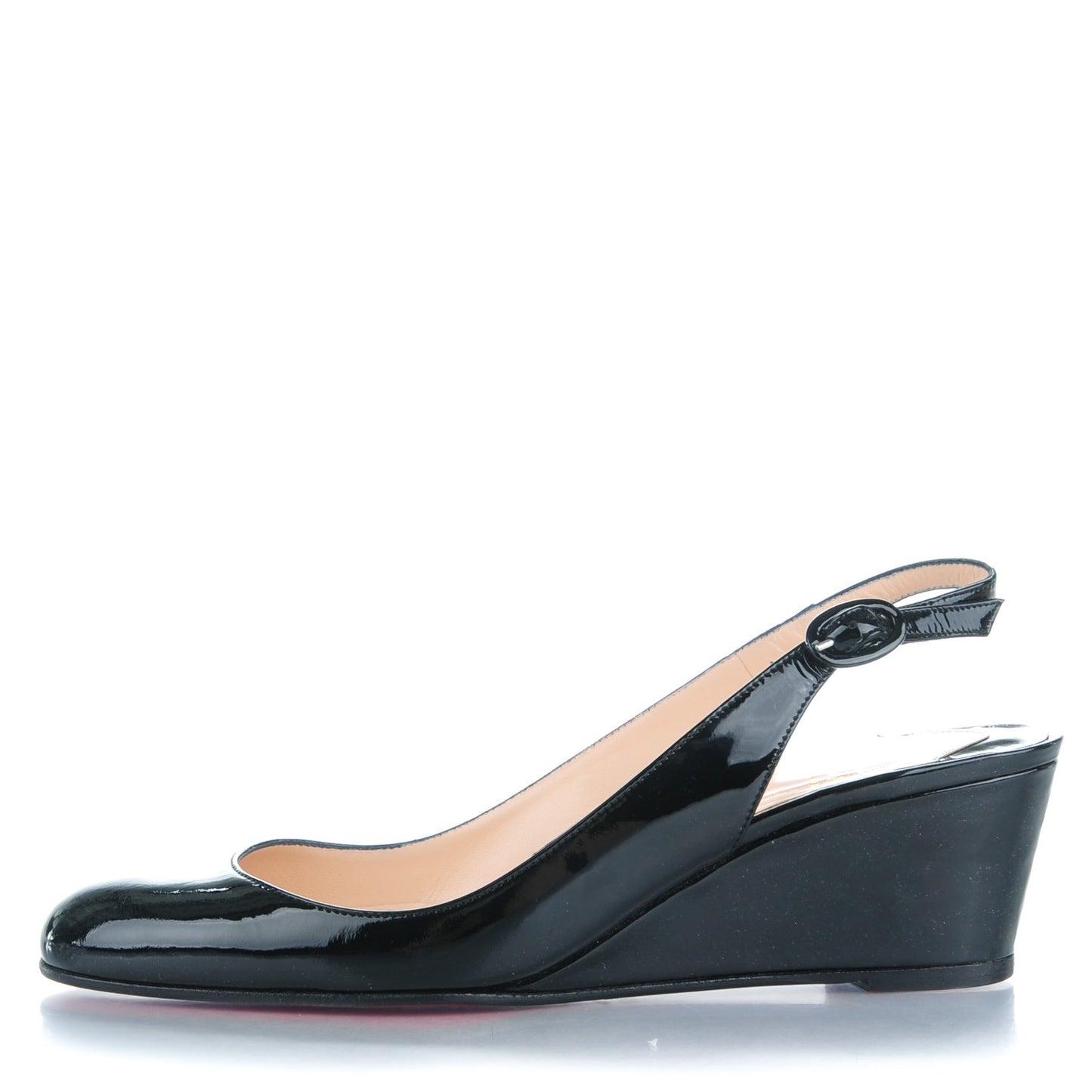 Patent Cynthia Sling Back Wedges 39 Black