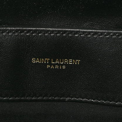 Saint Laurent Calfskin Y Quilted Monogram Medium Loulou Chain Satchel Black 6 of 9