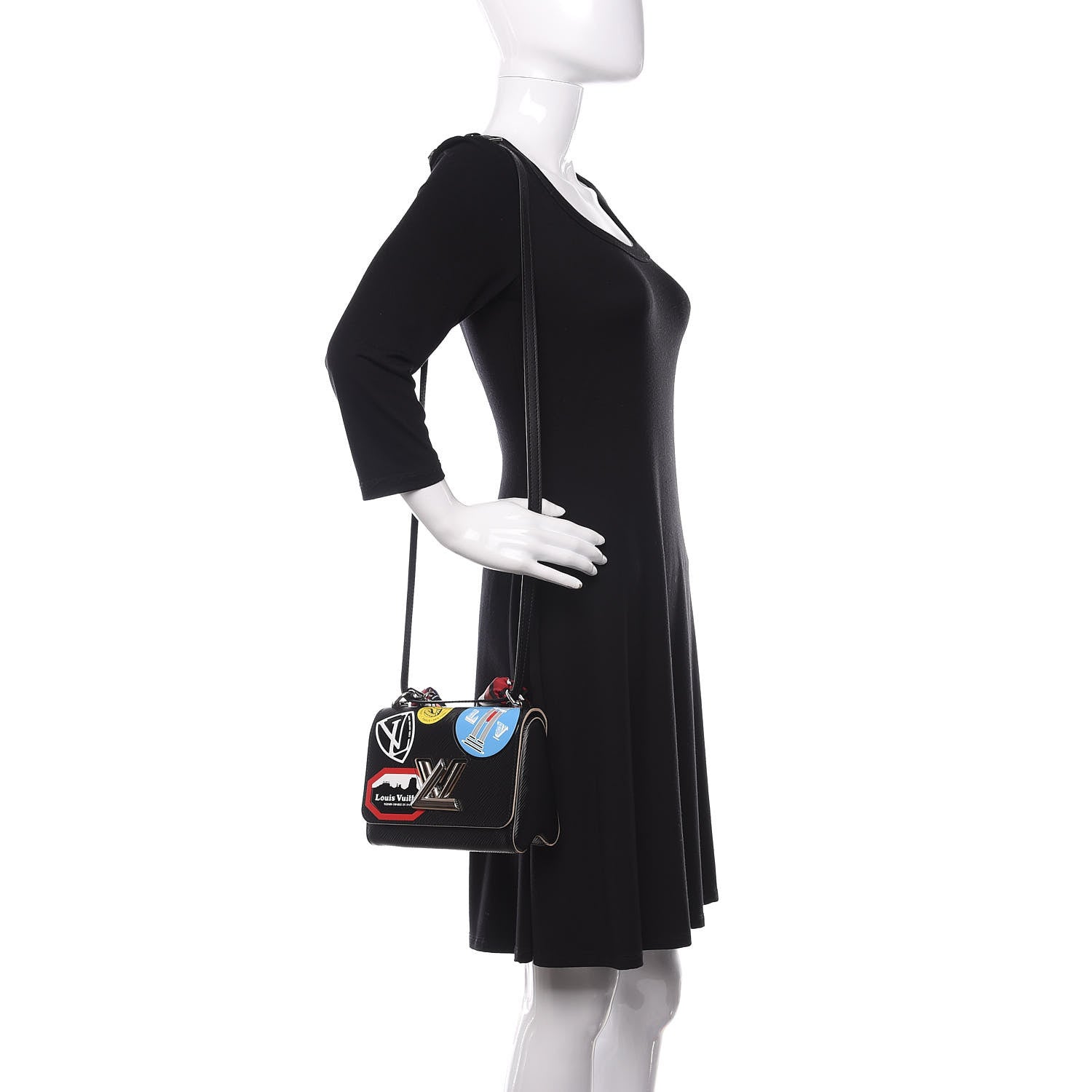 Louis Vuitton Epi World Tour Twist Shoulder Bag PM Black 2 of 10