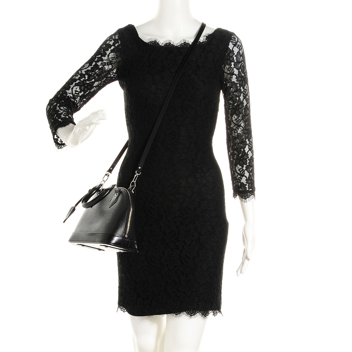 Louis Vuitton Epi Alma BB Black 2 of 8