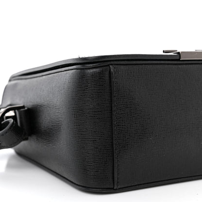 Off-White Saffiano Striped Mini Diag Binder Clip Bag Black White Indus 8 of 10