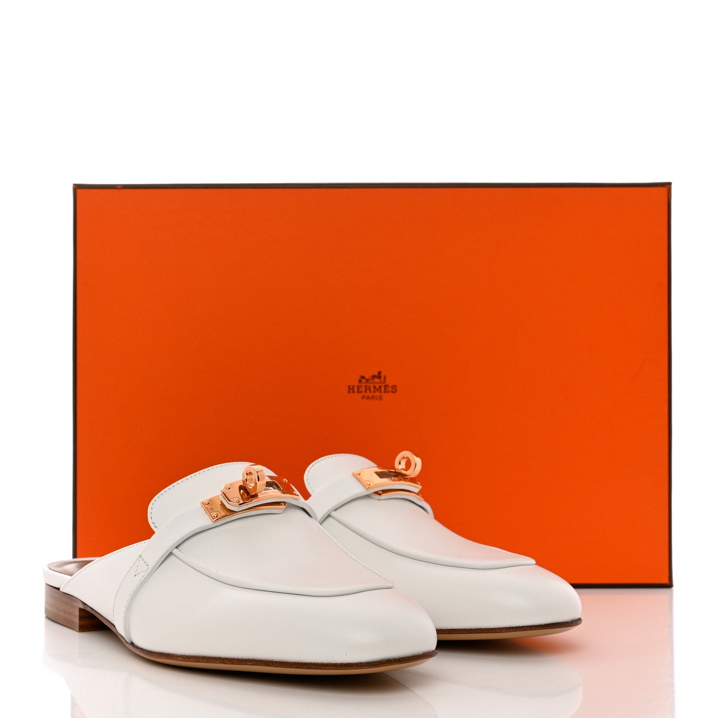 Calfskin Oz Mules 36 White